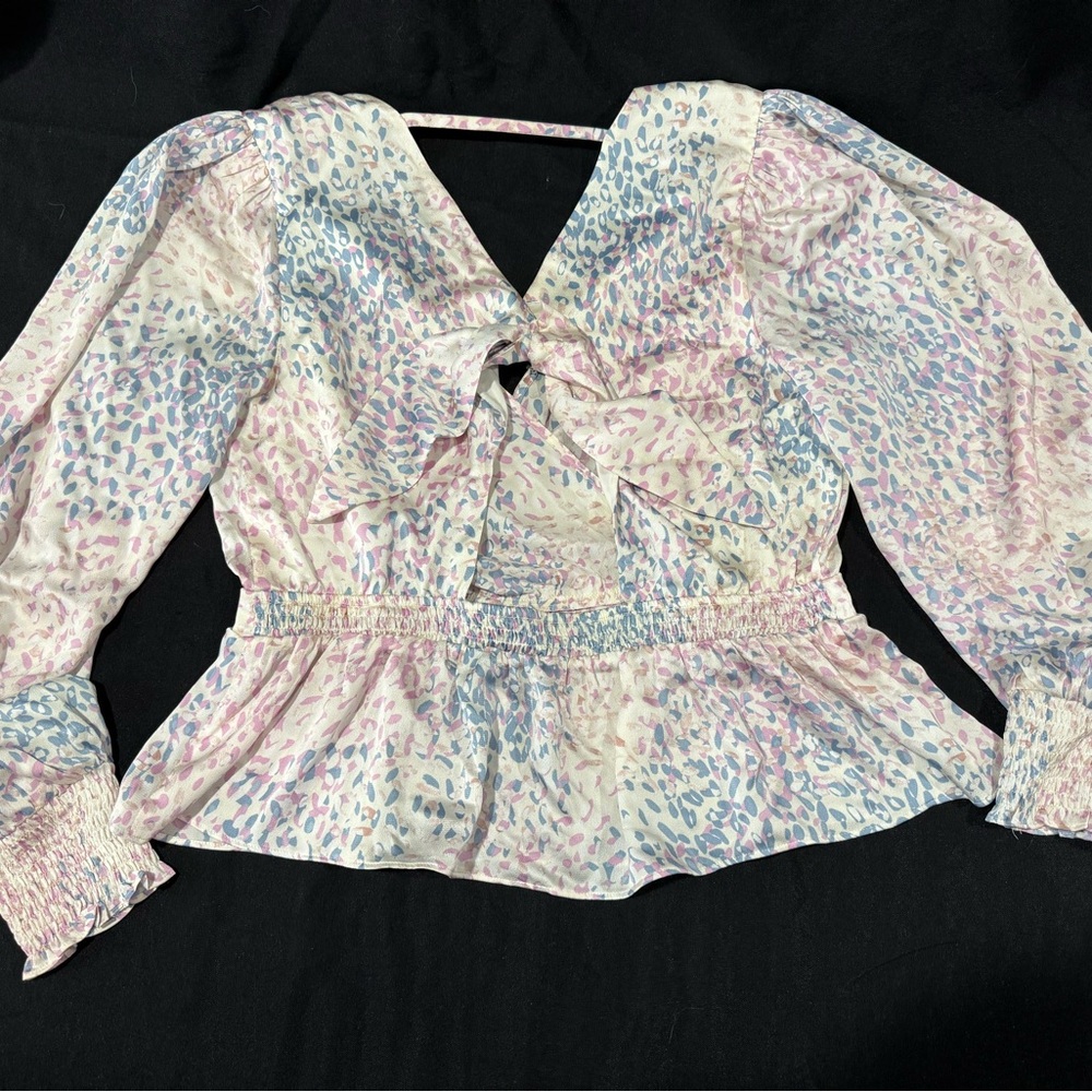 Express Pastel Leopard Print Blouse